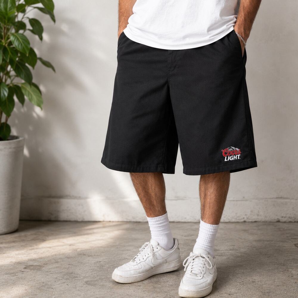 Dickies x Coors Light Workwear Shorts Black Size 50 Carpenter Utility Shorts